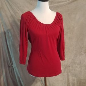 Pima Cotton Modal Red Shirt by Express Medium